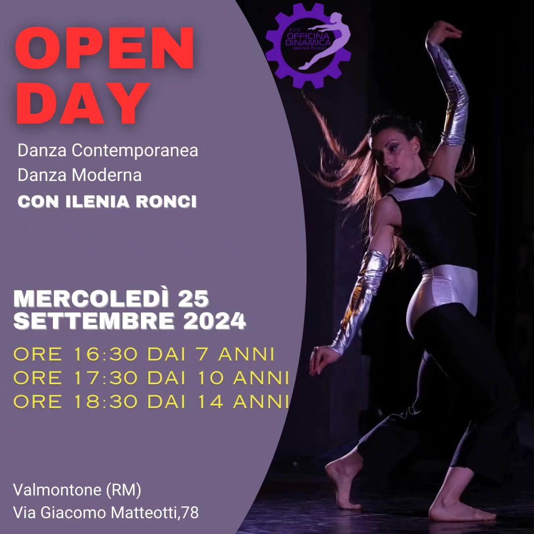 OPEN DAY DANZA CONTEMPORANEA E MODERN