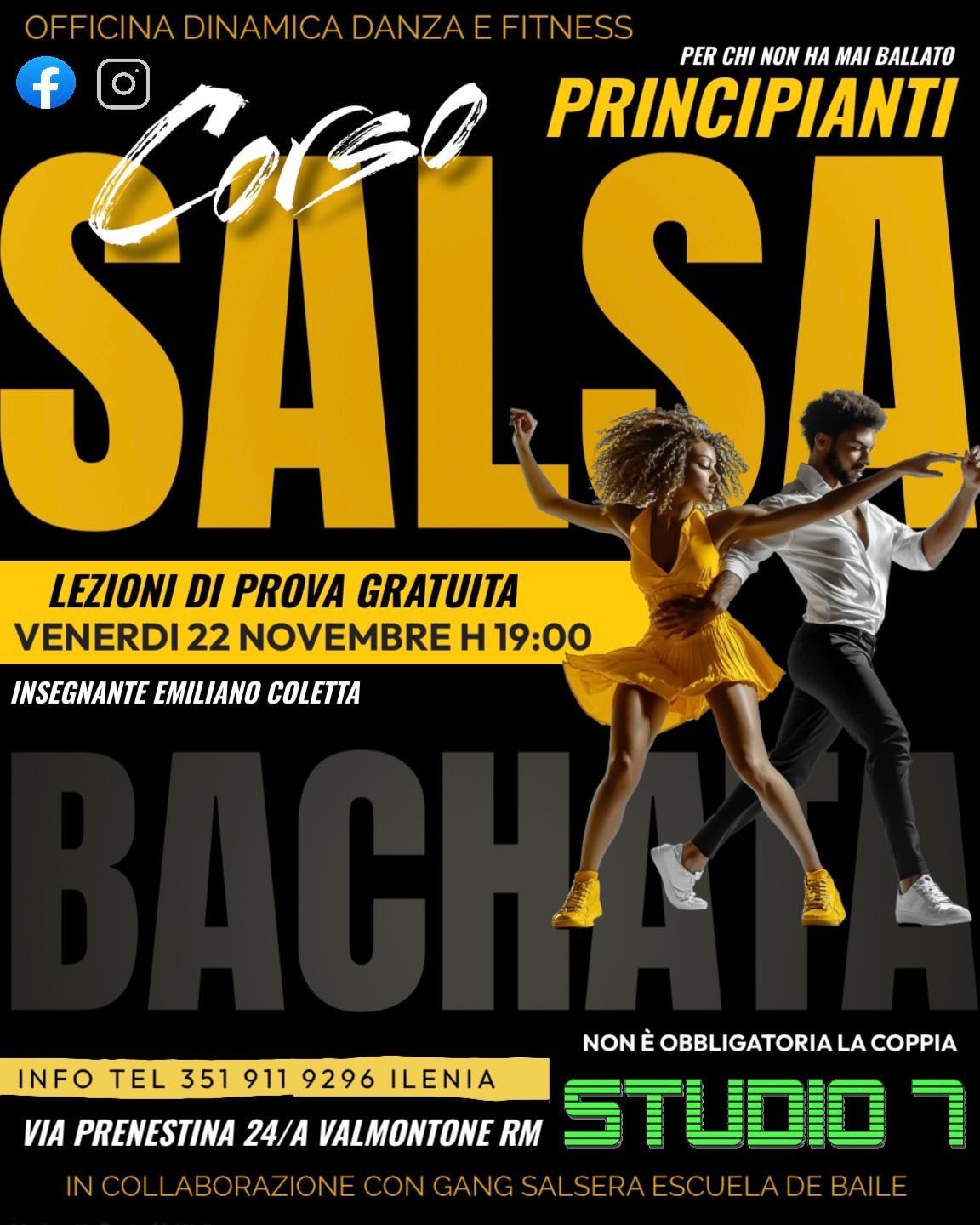 STAGE SALSA E BACHATA VENERDI 22 NOVEMBRE 2024 IN VIA PRENESTINA 24/A